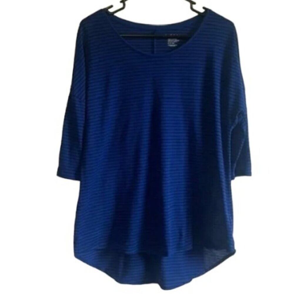 American Eagle Outfitters Jegging T Dolman 3/4 Sleeve Blue & Black Size Small